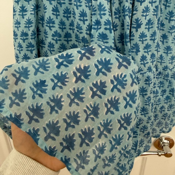 Oliphant Cross Back Mini Dress Fern Blue Size Small - Picture 4 of 9